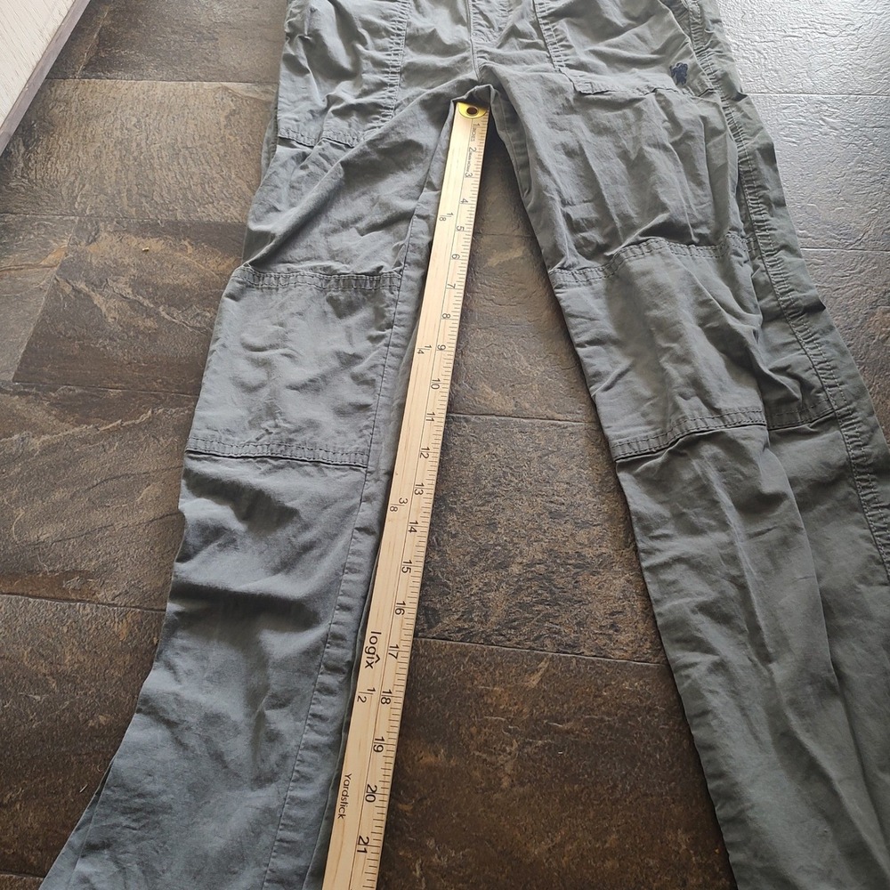 U.S. Polo Assn. Cargo Pants Kids L 10-12‎ Olive Green Excellent Belted Utility